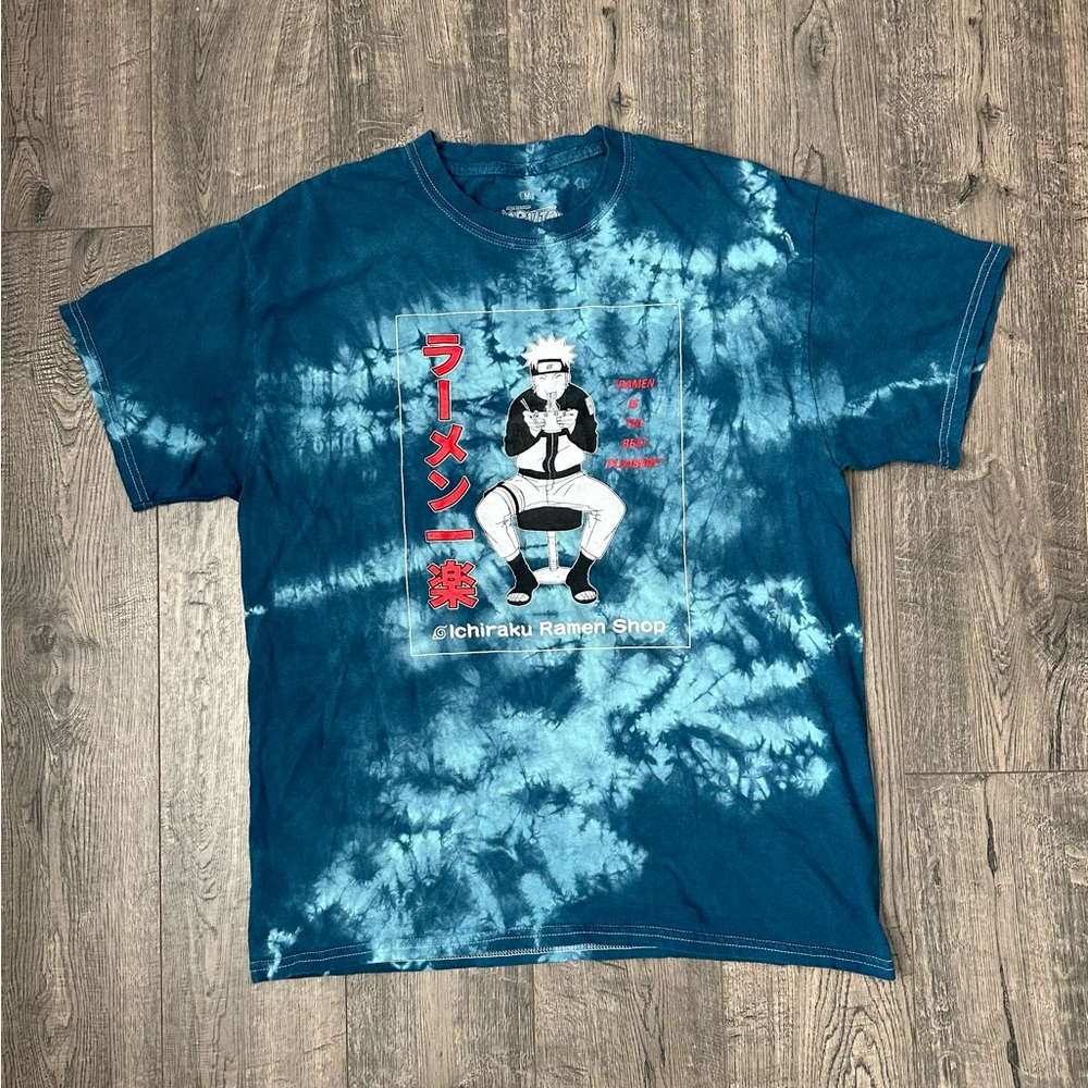 Naruto Shirt Mens Tie Dye Ichiraku Ramen Graphic Shirt Tee‎ Size M